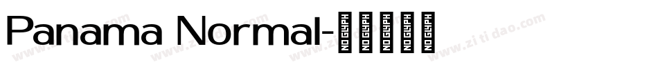 Panama Normal字体转换